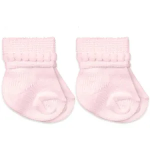 Girls Bubble Bootie No Kick Socks - Pink