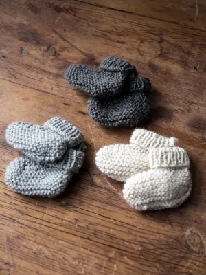Hand Knitted Aplaca Baby Booties