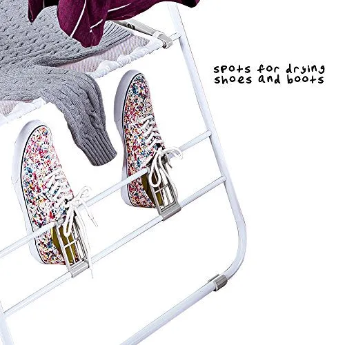 Honey-Can-Do Heavy Duty Gullwing Drying Rack, White Metal