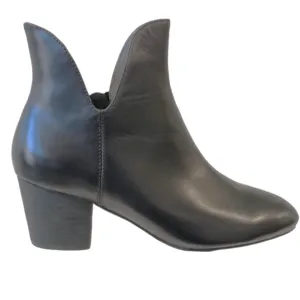 Isabella Kate Black Leather Ankle Boots