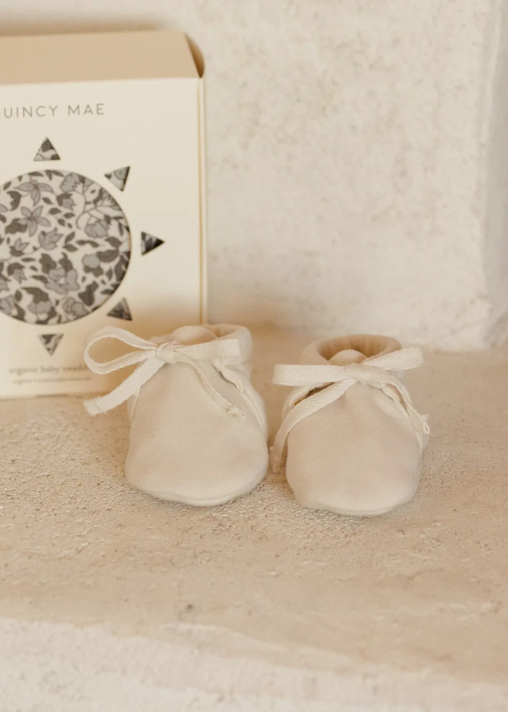 JERSEY BABY BOOTIES - IVORY