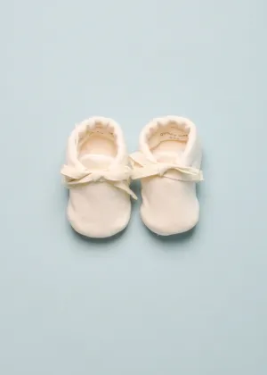 JERSEY BABY BOOTIES - IVORY
