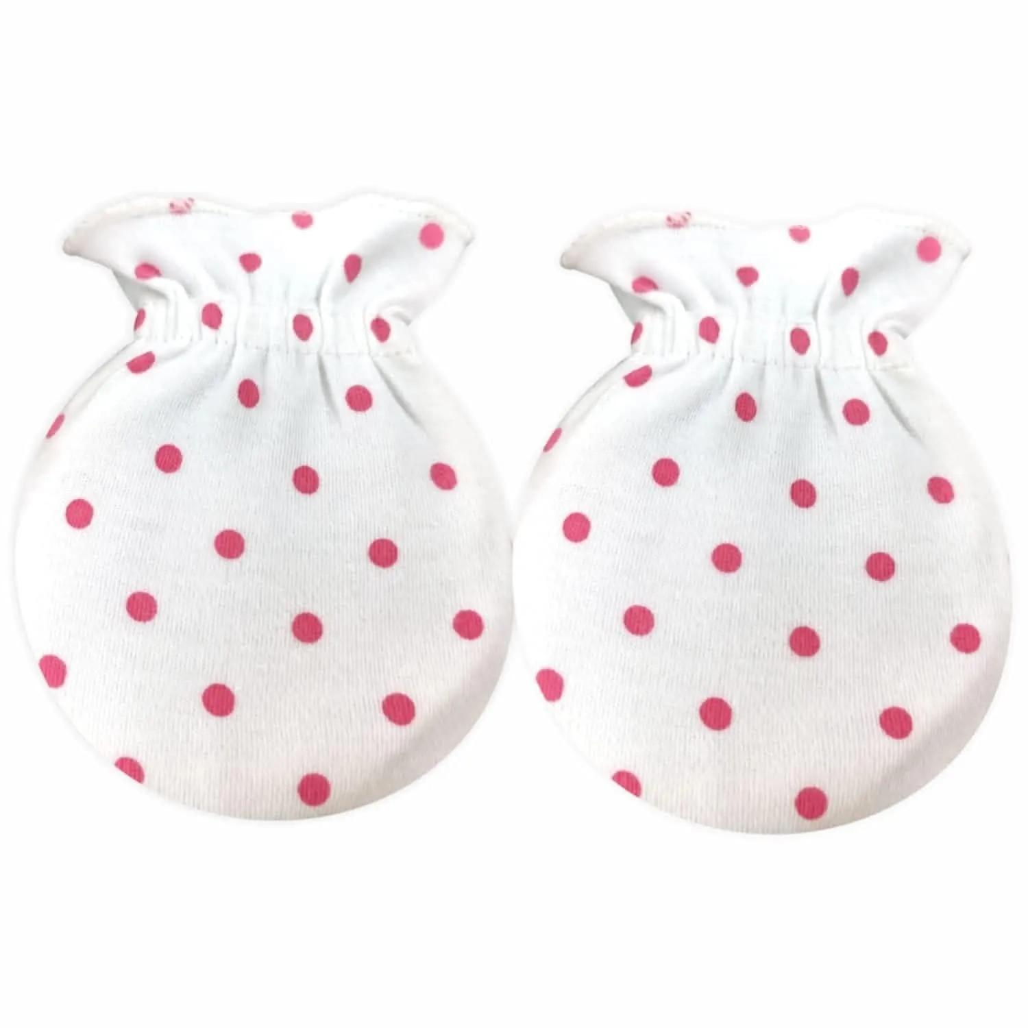 KIDS AND BEBS New Born Baby Mitten And Booties Set ( dot pink )