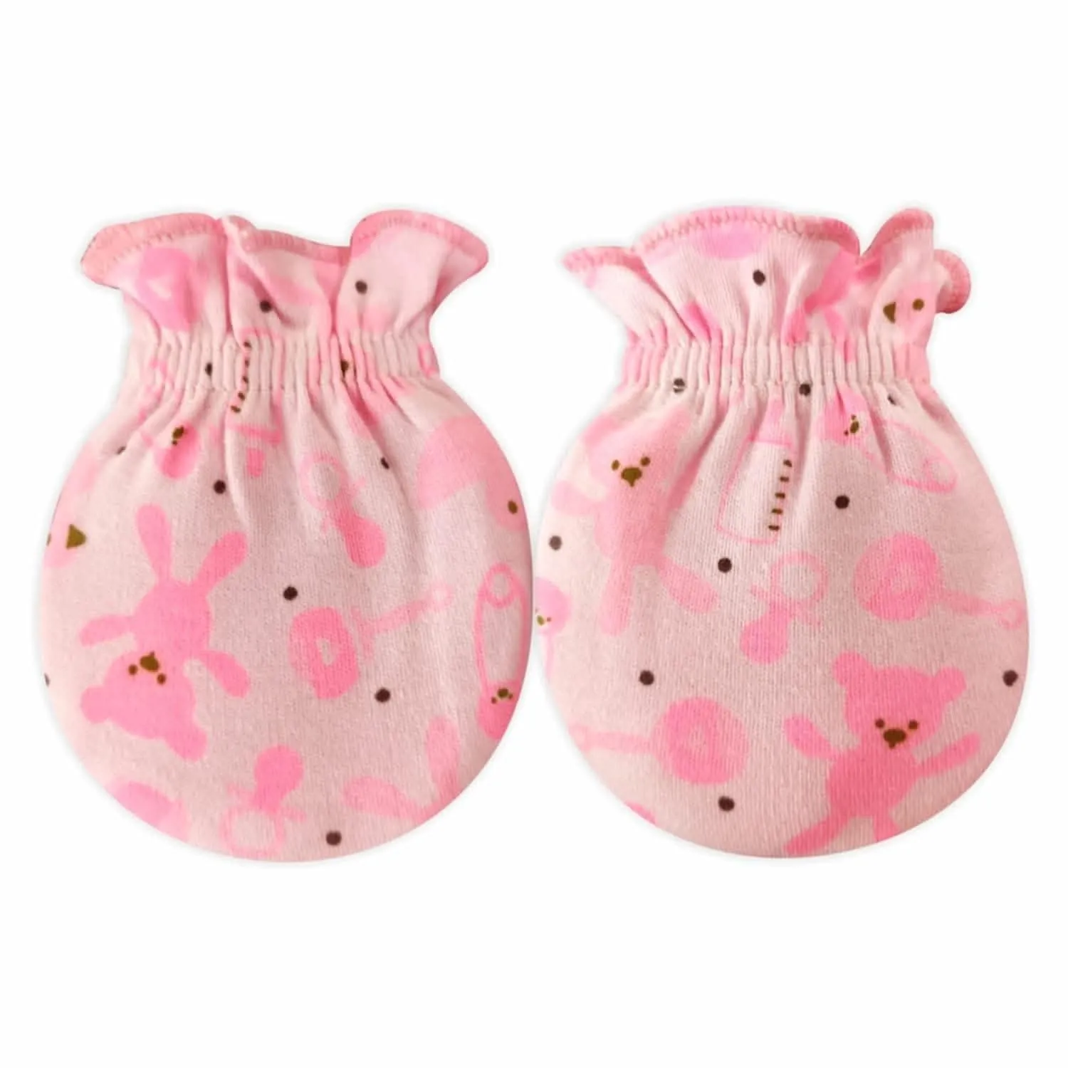 KIDS AND BEBS New Born Baby Mitten And Booties Set ( duck pink )