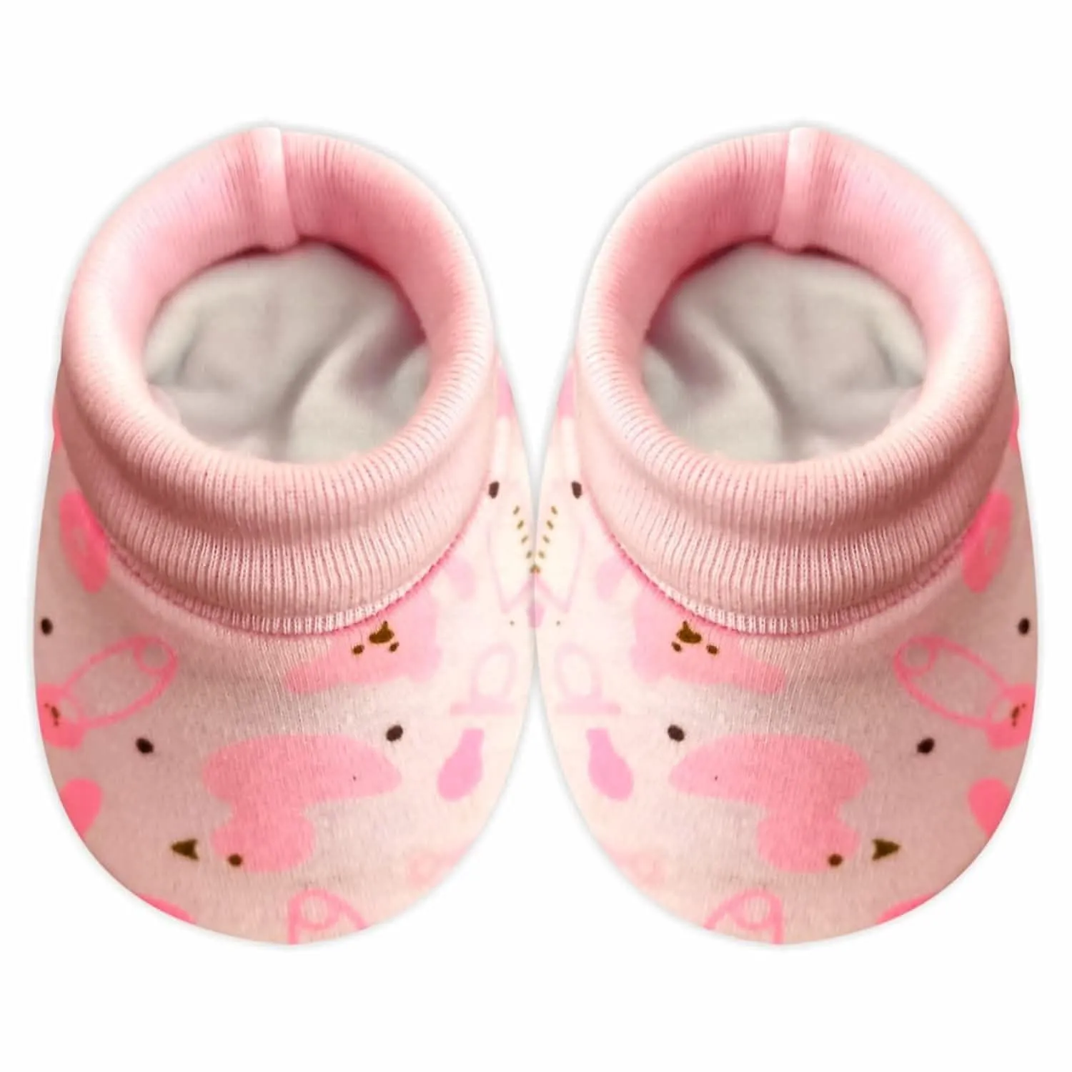 KIDS AND BEBS New Born Baby Mitten And Booties Set ( duck pink )