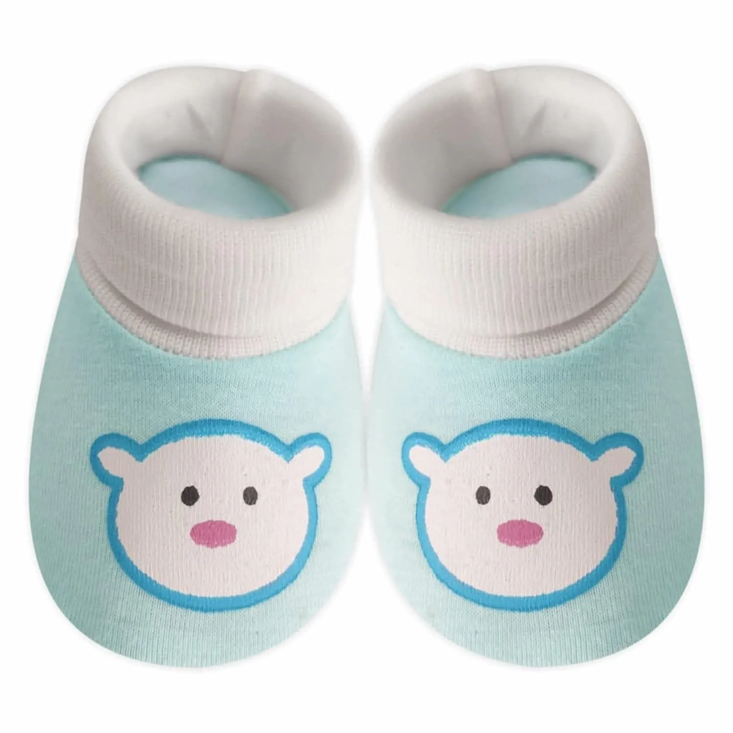 KIDS AND BEBS New Born Baby Mitten And Booties Set (light blue)