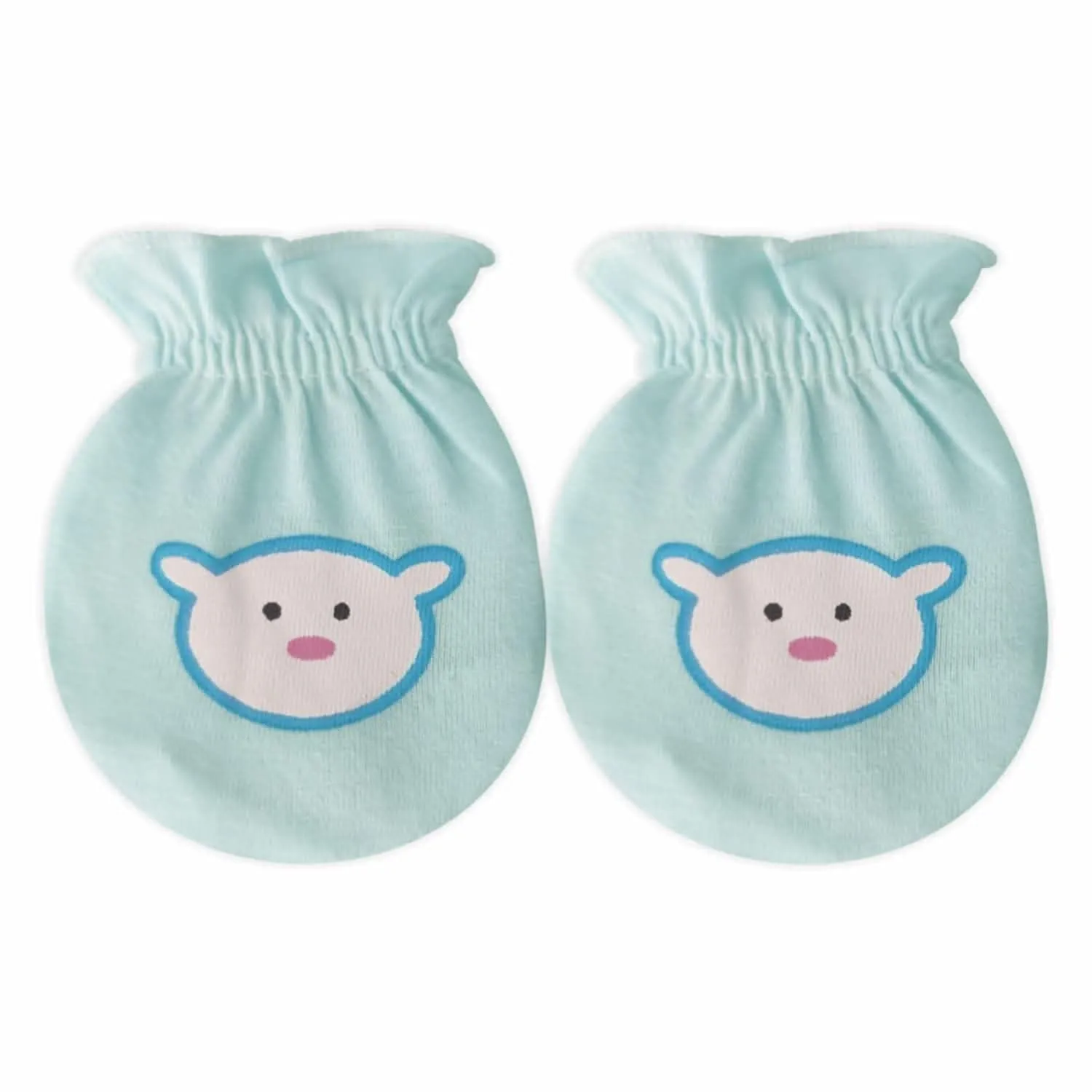 KIDS AND BEBS New Born Baby Mitten And Booties Set (light blue)