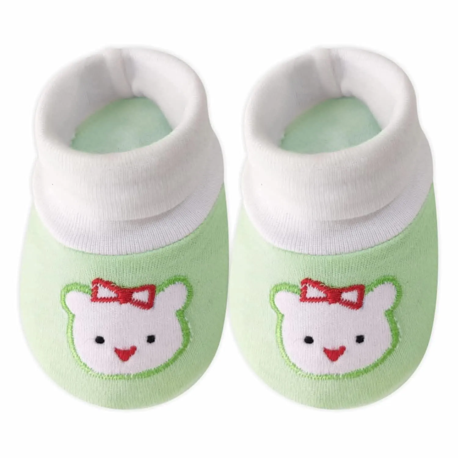 KIDS AND BEBS New Born Baby Mitten And Booties Set ( light green )