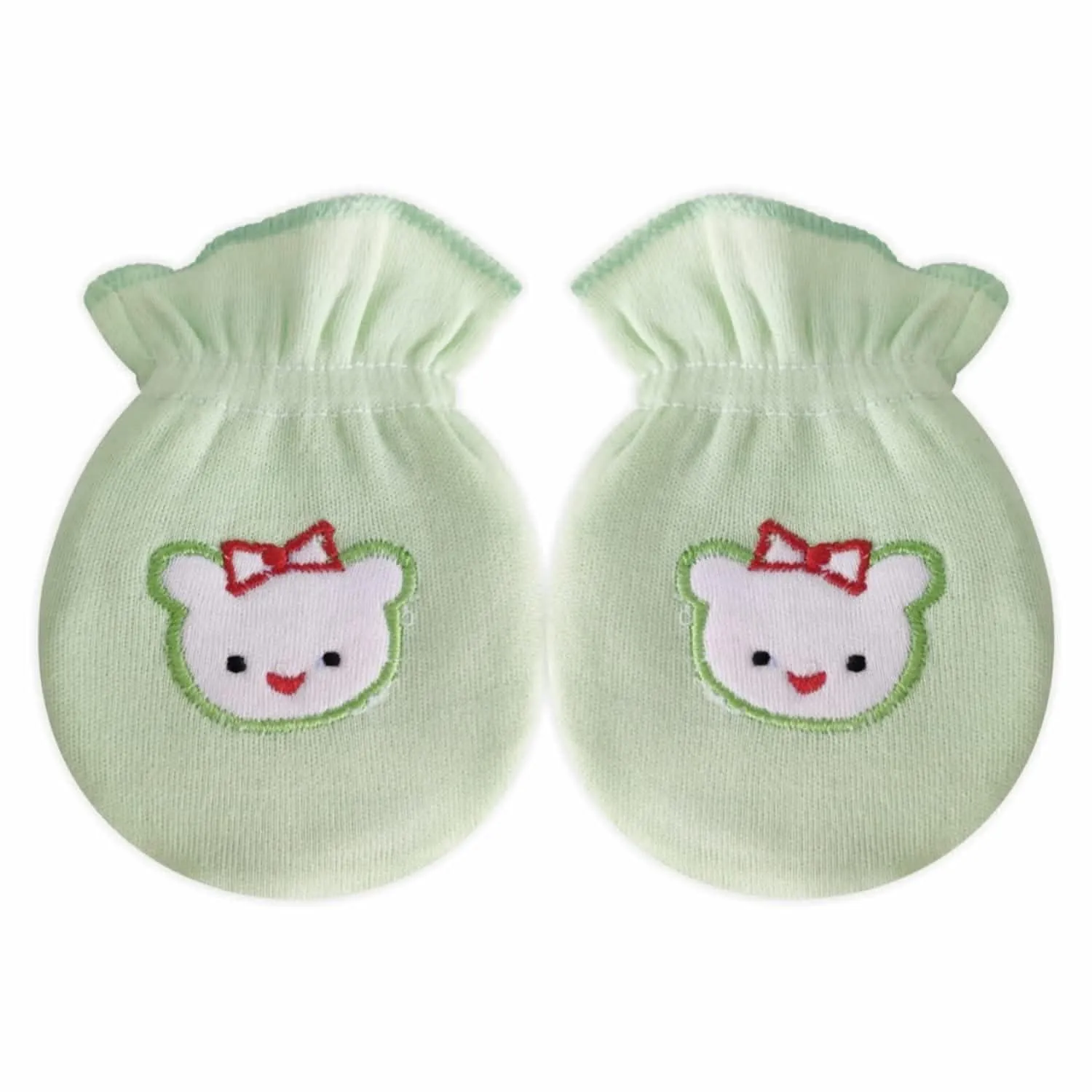 KIDS AND BEBS New Born Baby Mitten And Booties Set ( light green )