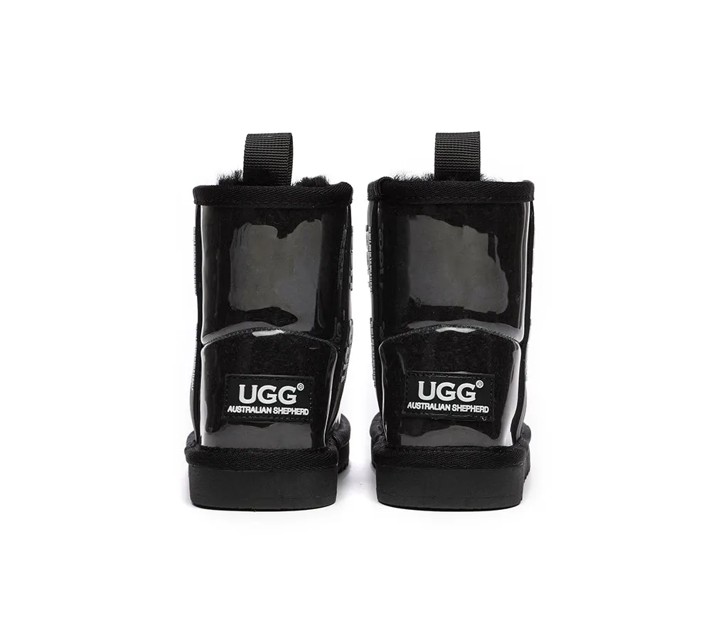Kids Ugg Boots Clear Waterproof and Shearling Coated