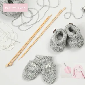 Knitting PDF Pattern - Baby Mittens & Booties