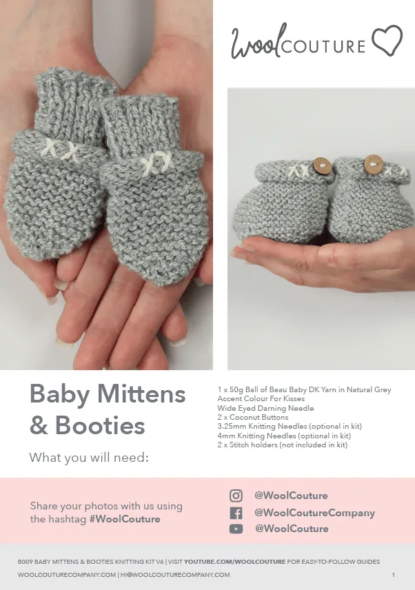Knitting PDF Pattern - Baby Mittens & Booties