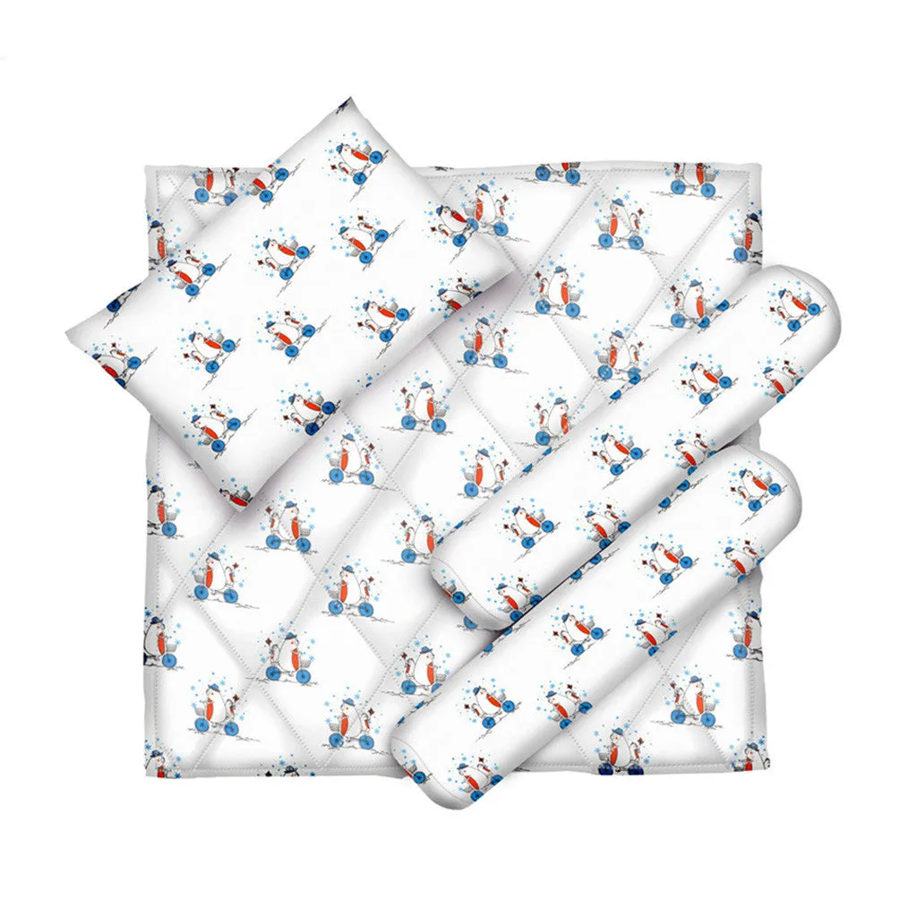 Layette Set with Baby Bodysuit & Booties <br> Bear On The Cycle <br> <span style="font-size: 11px; font-family:Helvetica,Arial,sans-serif;">Cotton Flannel, Can Be Personalised</span>