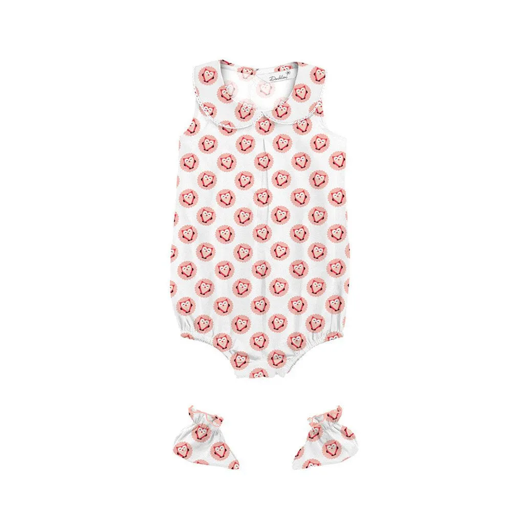 Layette Set with Baby Bodysuit & Booties <br>Heart in Owl <br> <span style="font-size: 11px; font-family:Helvetica,Arial,sans-serif;">Can Be Personalised</span>