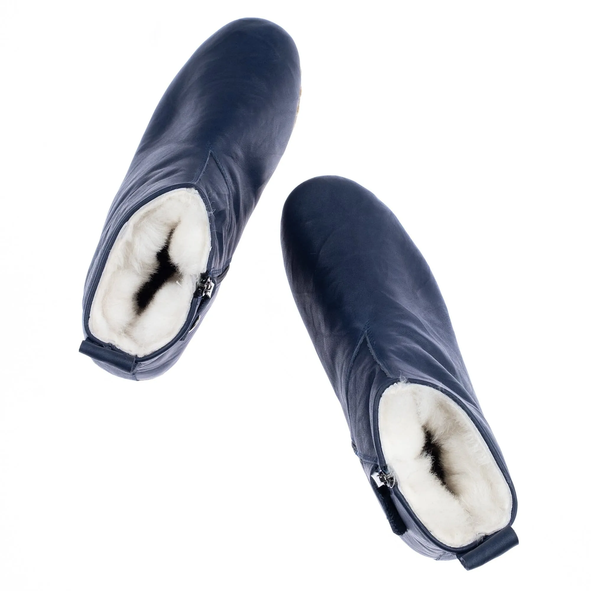 Men's Navy Boots From Atlantis Handmade Shoes