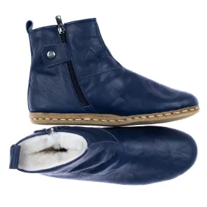Men's Navy Boots From Atlantis Handmade Shoes