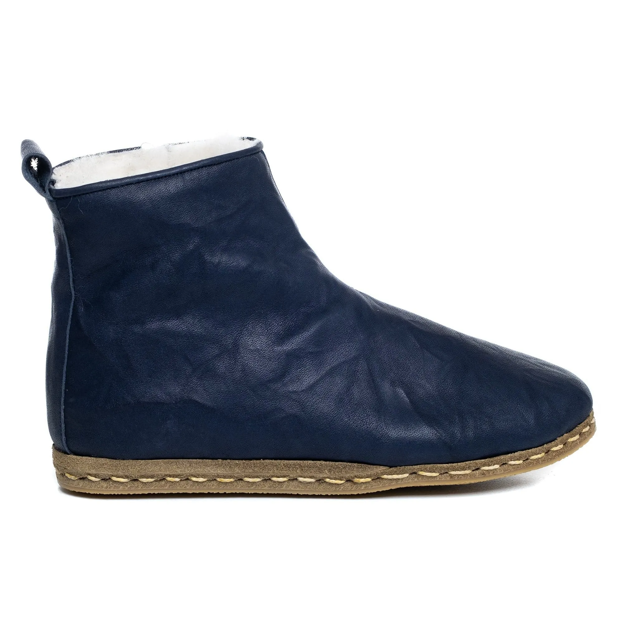 Men's Navy Boots From Atlantis Handmade Shoes