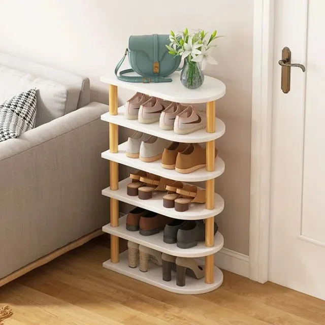 Multi-layer Space-Saving Corner Shoe Rack
