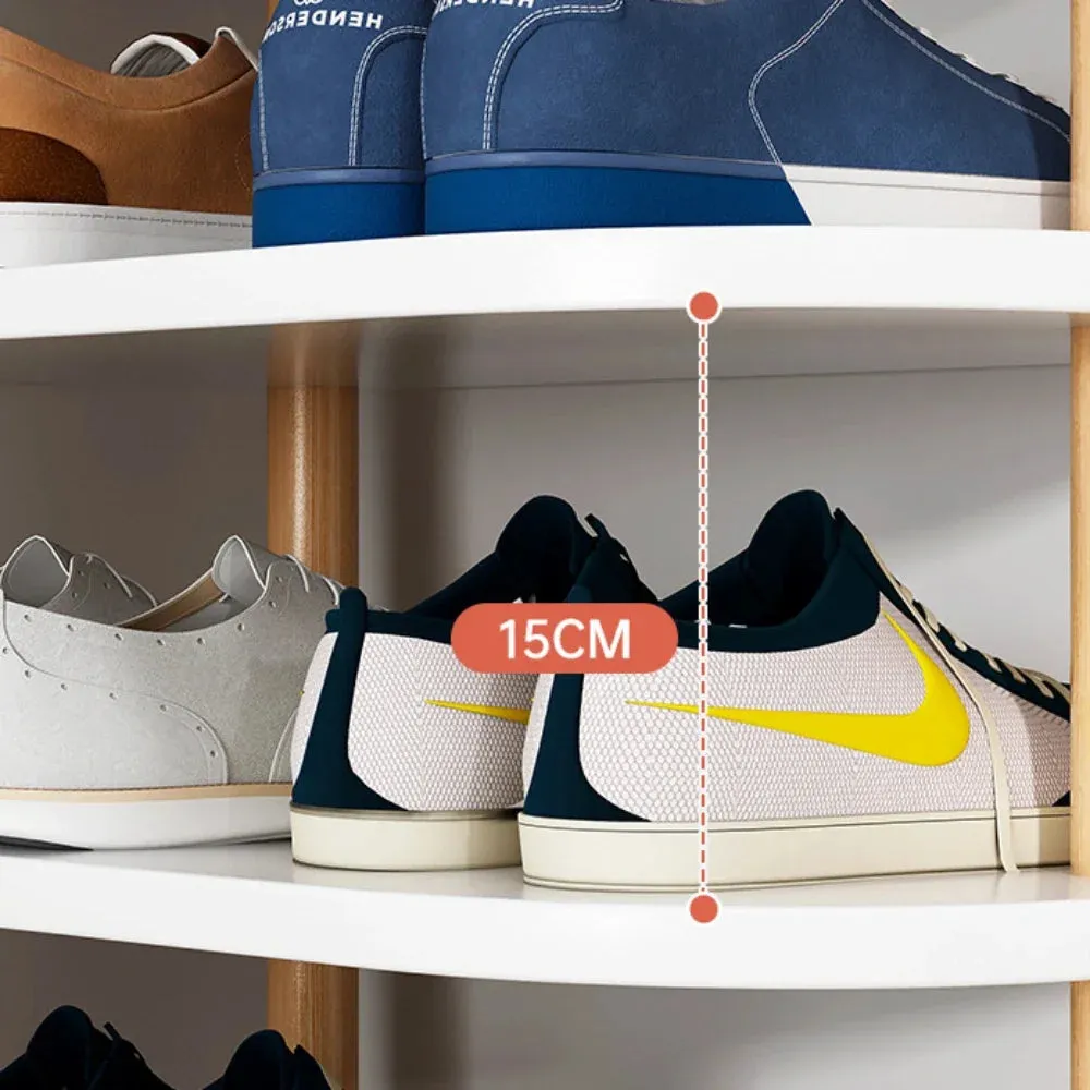 Multi-layer Space-Saving Corner Shoe Rack