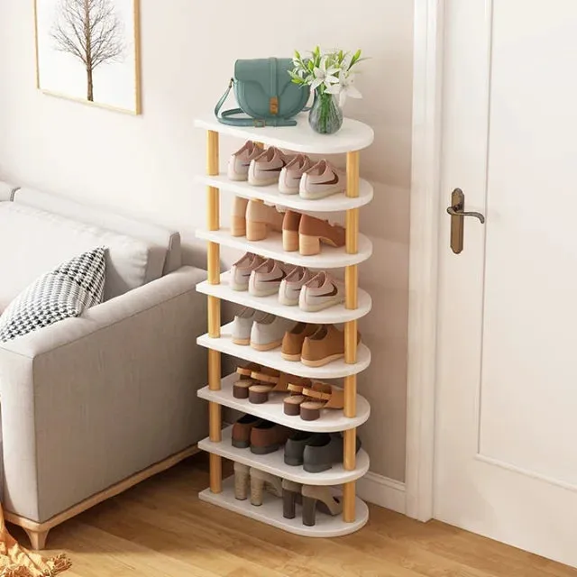 Multi-layer Space-Saving Corner Shoe Rack