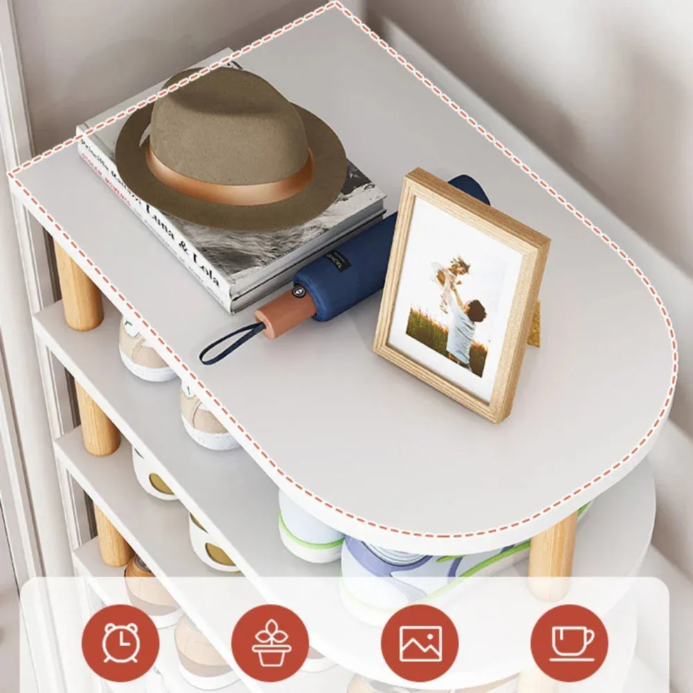 Multi-layer Space-Saving Corner Shoe Rack