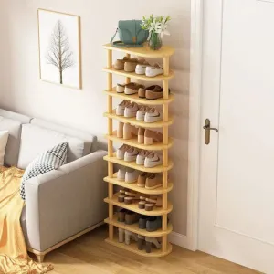 Multi-layer Space-Saving Corner Shoe Rack