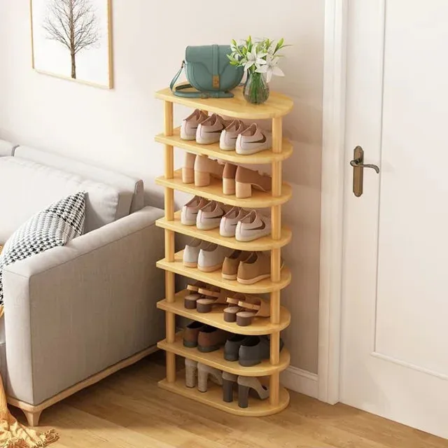 Multi-layer Space-Saving Corner Shoe Rack