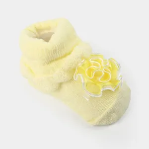NEW BORN BABY 1 PAIR SOCKS | Yellow