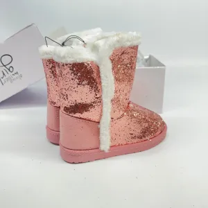 Olivia Miller Girl Glitter Boots, Pink, New with Imperfection, Size 2