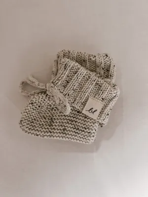 Organic Booties - Black Speckle