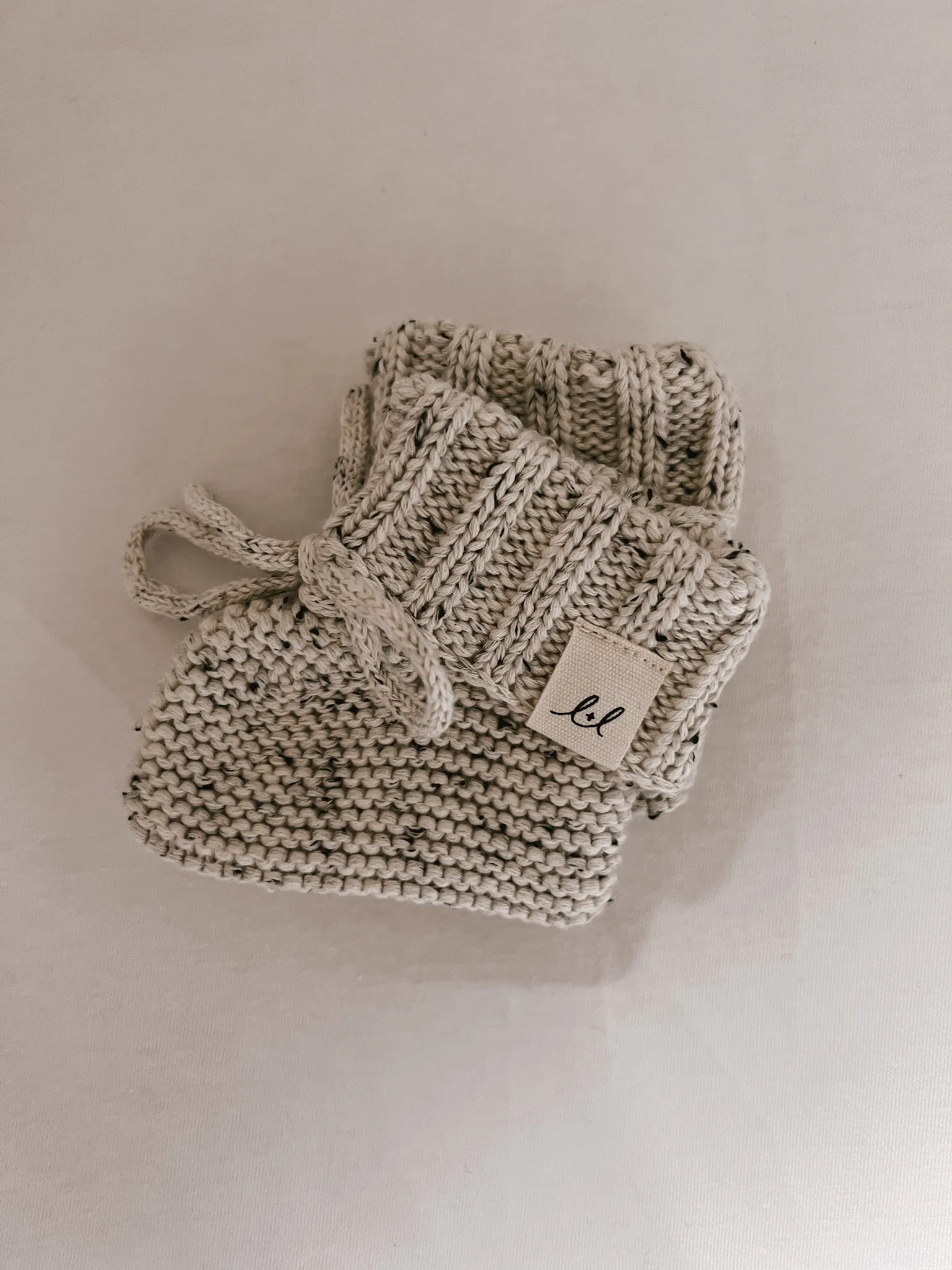 Organic Booties - Black Speckle