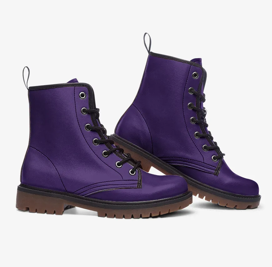 Royal Purple Combat Boots ( For Women and Men)