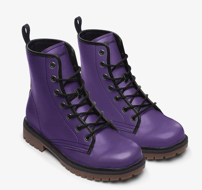 Royal Purple Combat Boots ( For Women and Men)