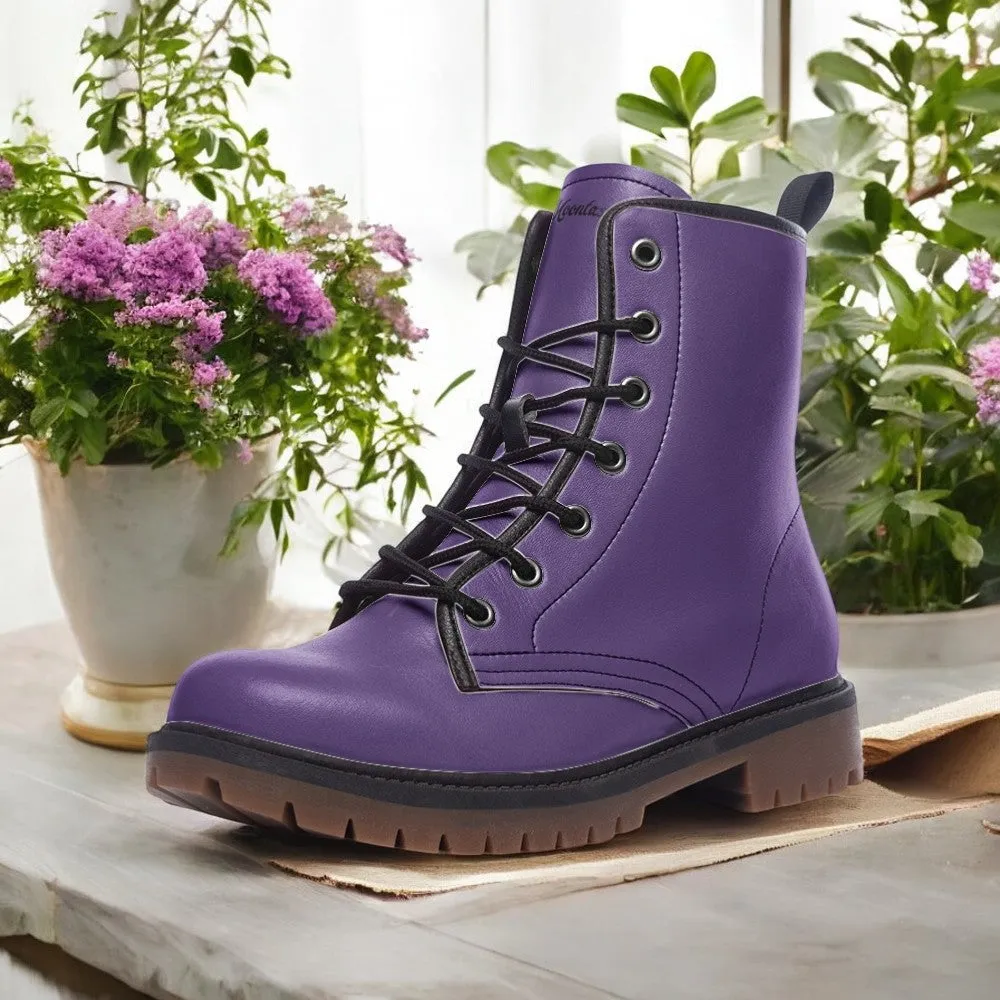 Royal Purple Combat Boots ( For Women and Men)