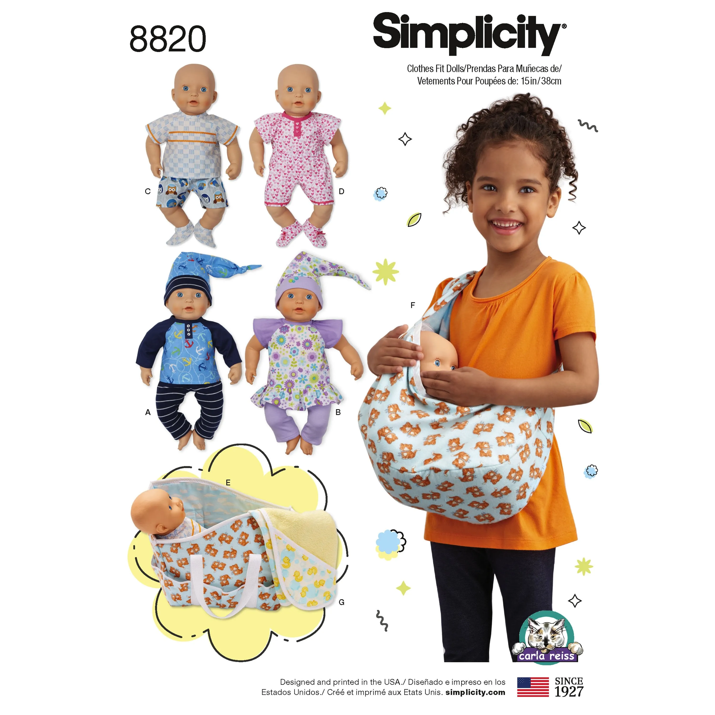 Simplicity Pattern 8820 doll clothes and accessories