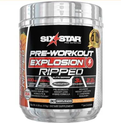 Six Star Pro Nutrition Ripped Pre-Workout   Weight Loss Powder