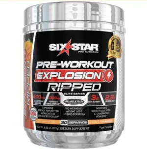 Six Star Pro Nutrition Ripped Pre-Workout   Weight Loss Powder