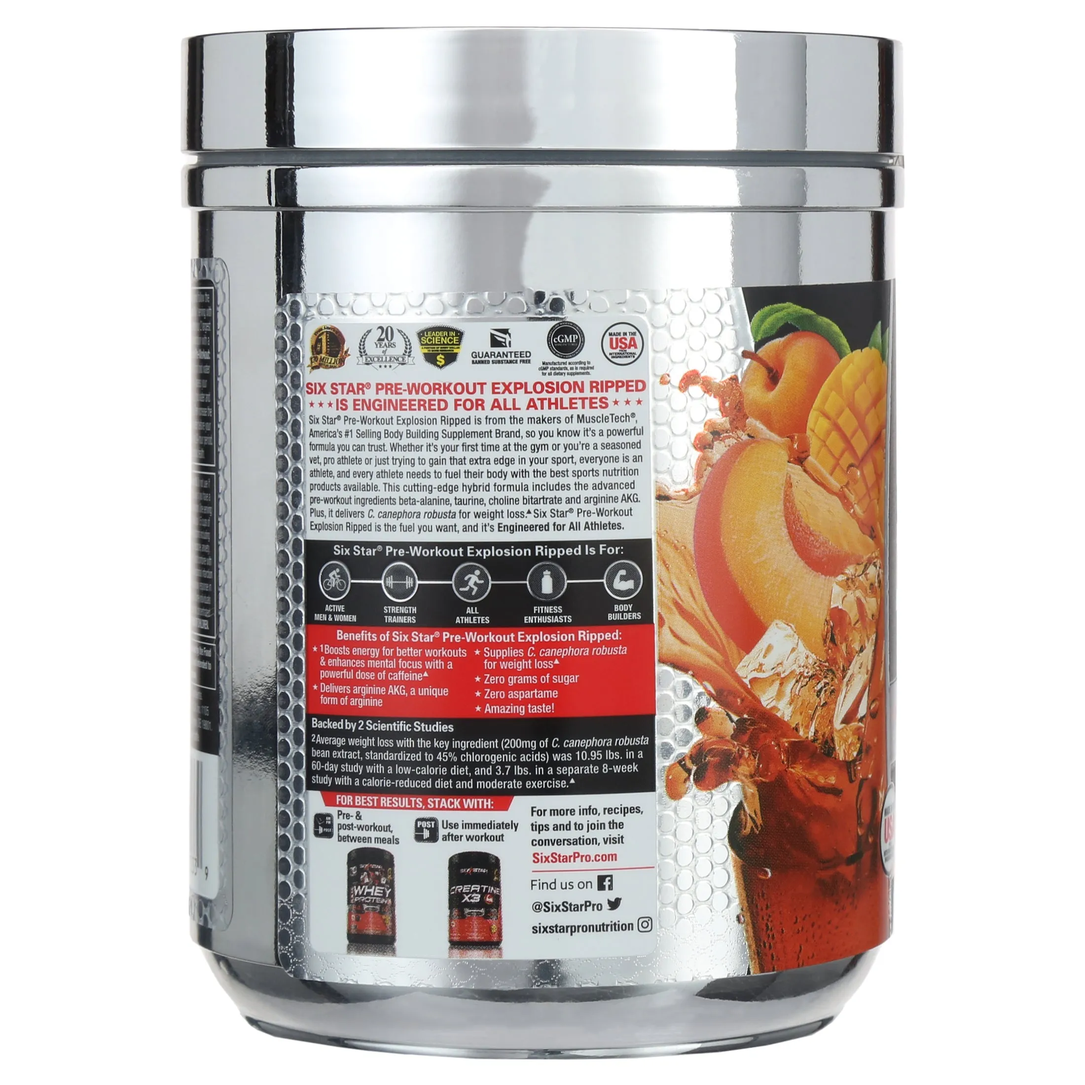 Six Star Pro Nutrition Ripped Pre-Workout   Weight Loss Powder