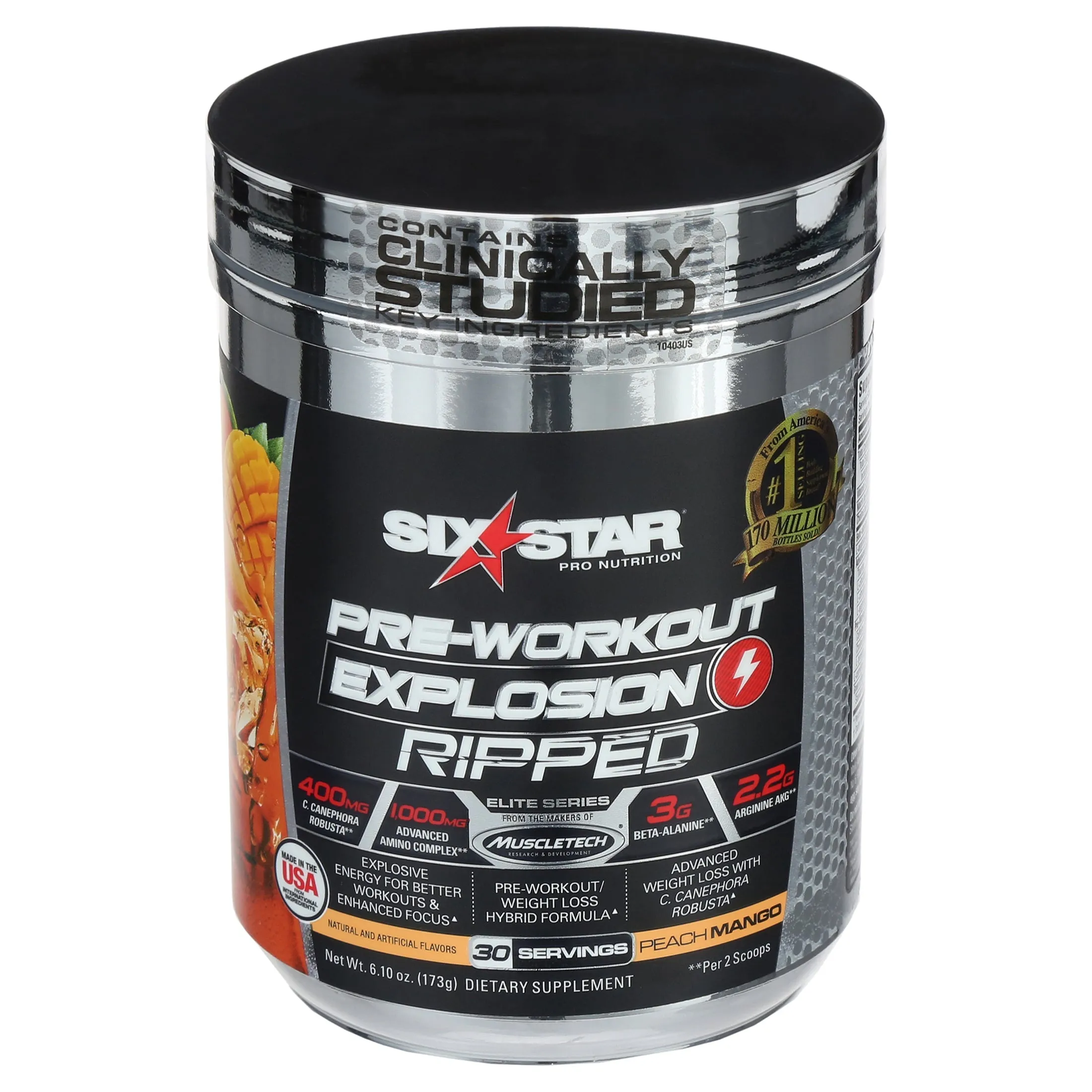 Six Star Pro Nutrition Ripped Pre-Workout   Weight Loss Powder