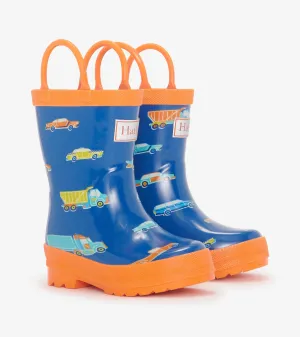 Toddler Boys Driving Cars Wellies