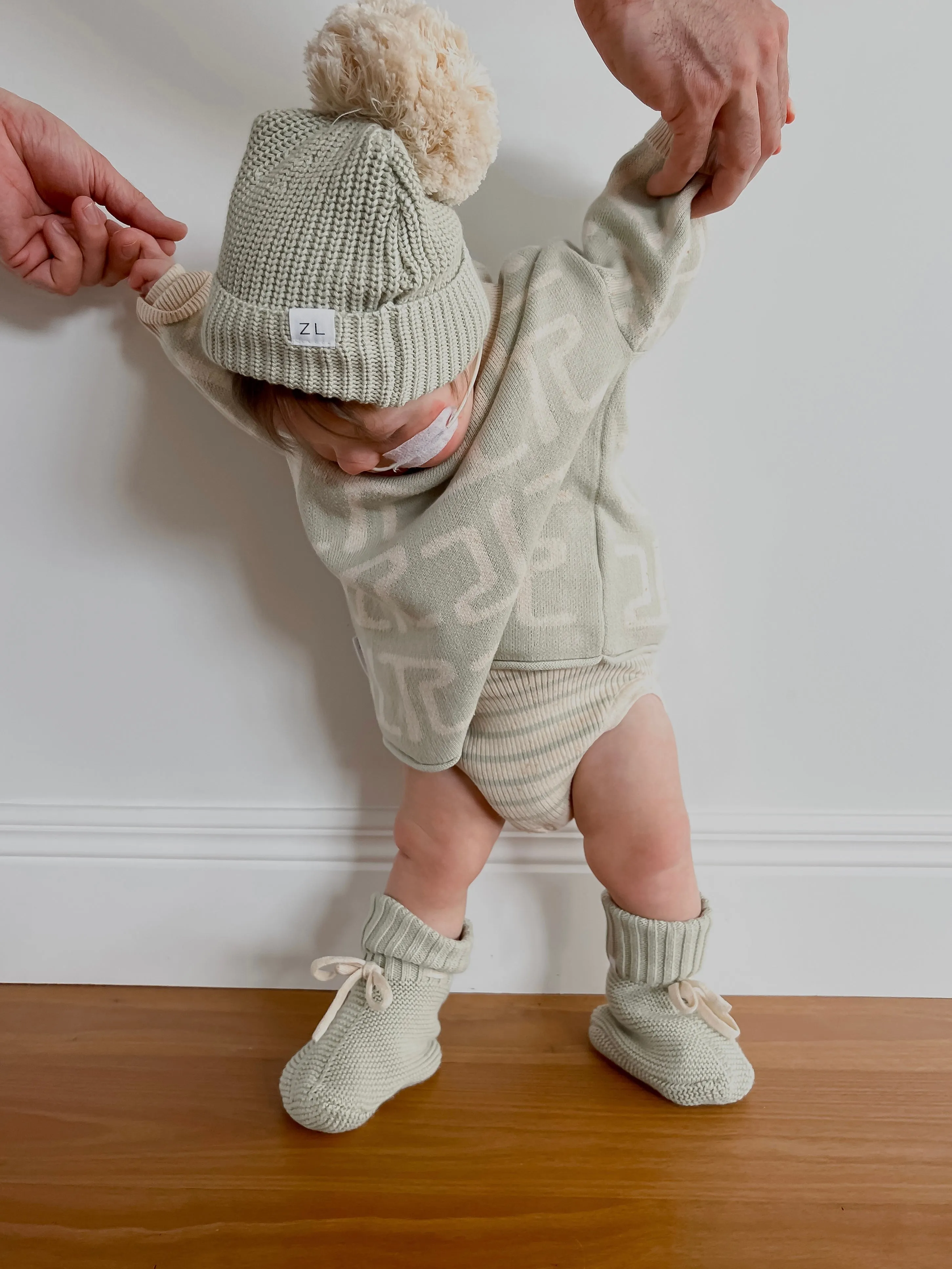 Ziggy Lou - Knit Booties (Tallow)