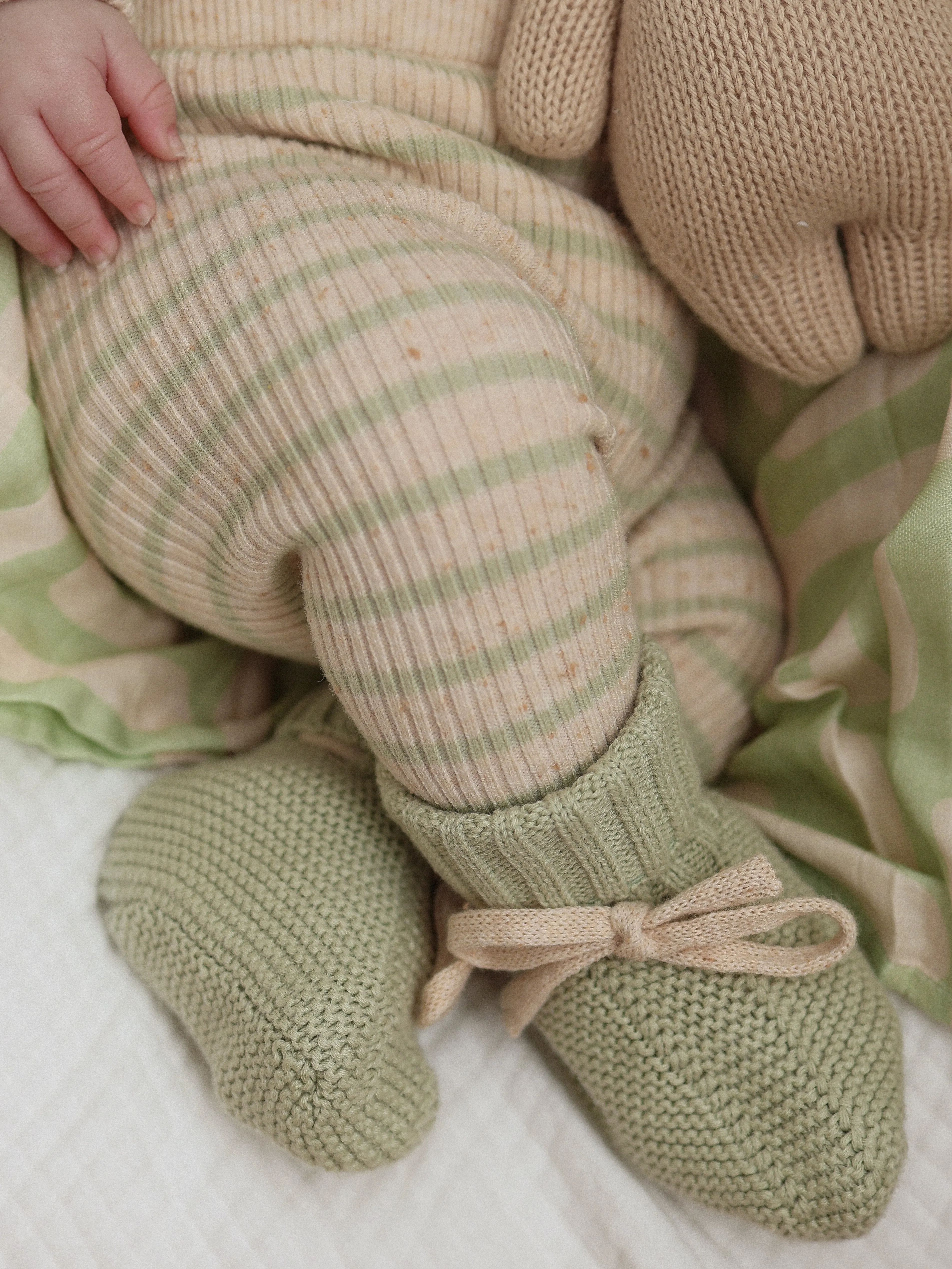 Ziggy Lou - Knit Booties (Tallow)